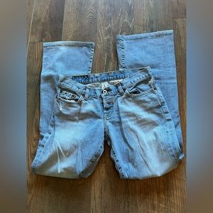 VINTAGE CROPPED LUCKY BRAND DUNGAREES